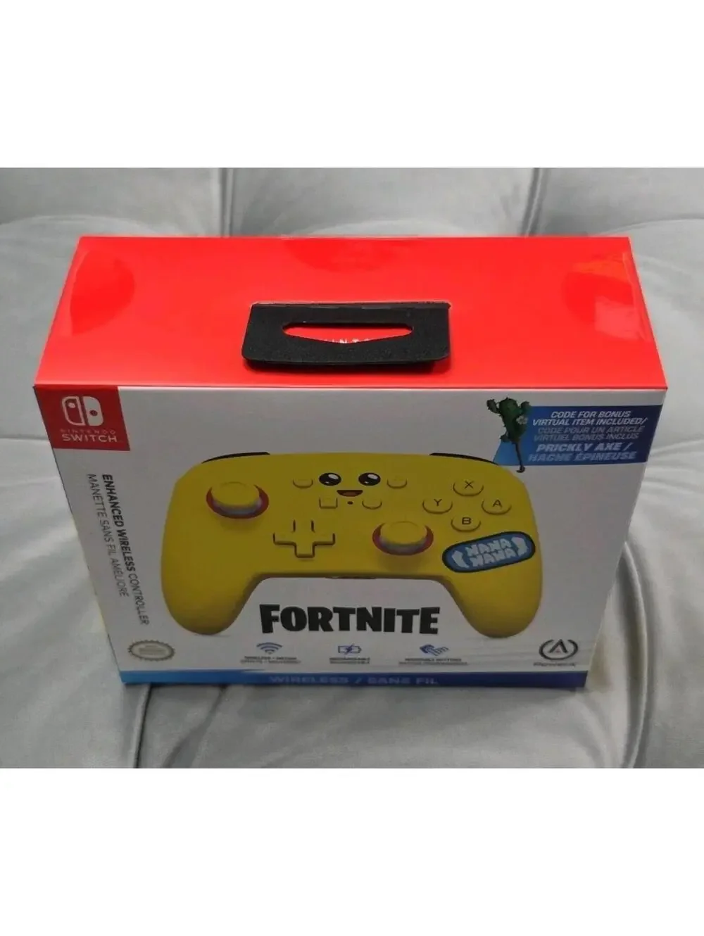 PowerA Enhanced Wireless Controller Yellow Fortnite Nintendo Switch Peely Axe